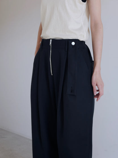 #002 RAW ZIP TROUSERS