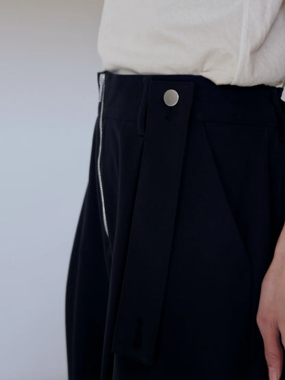 #002 RAW ZIP TROUSERS